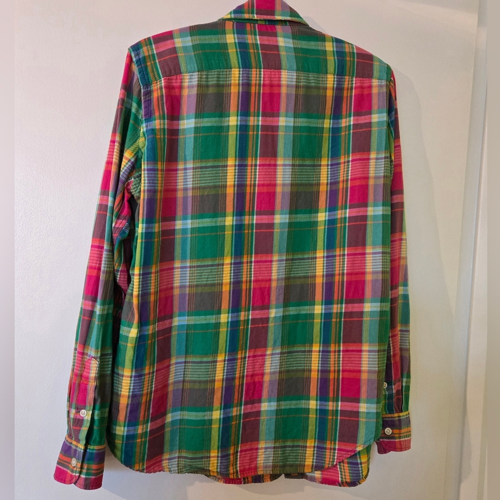 Ralph Lauren Multi Color Cotton Shirt Classic Fit Size L - Picture 6 of 12